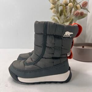 Sorel Whitney II Puffy Mid Waterproof Boot Gray NV3873-054 Kid's 8 NWOB